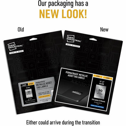 Avery® PermaTrack Metallic Asset Tag Labels, 3/4" x 2" , 240 Asset Tags - Waterproof - 3/4" Width x 2" Length - Permanen