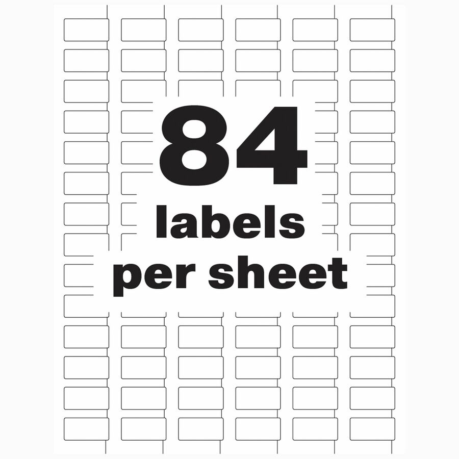Avery® PermaTrack Durable White Asset Tag Labels, 1/2" x 1" , 672 Asset Tags - Waterproof - 1/2" Width x 1" Length - Per