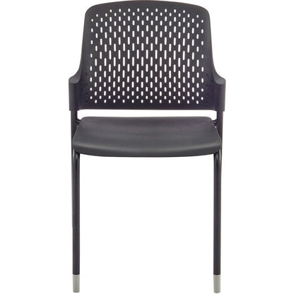Safco Next Stack Chair - Black Seat Color - Polypropylene Seat Material - Black Back Color - Polypropylene Back Material