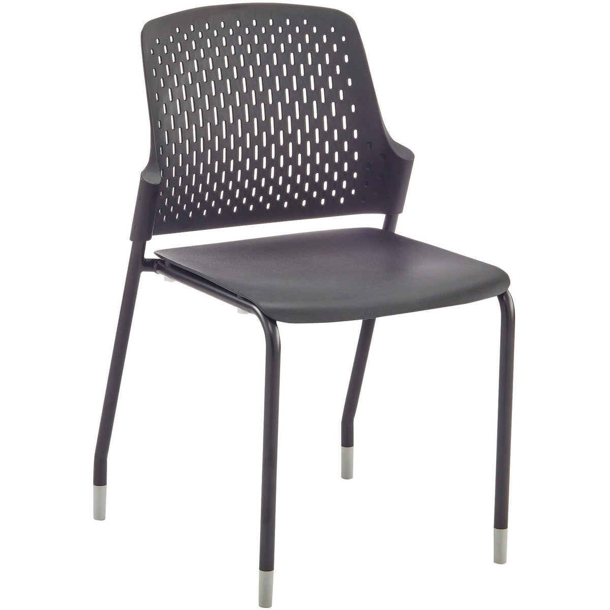Safco Next Stack Chair - Black Seat Color - Polypropylene Seat Material - Black Back Color - Polypropylene Back Material