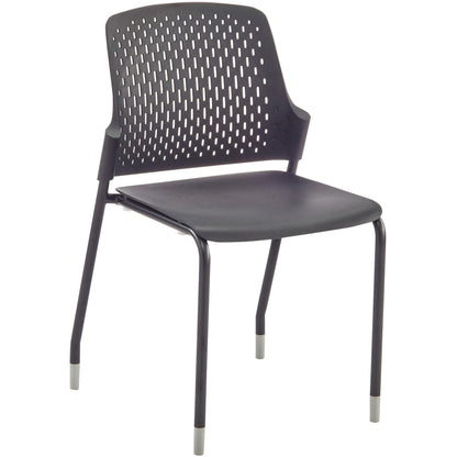 Safco Next Stack Chair - Black Seat Color - Polypropylene Seat Material - Black Back Color - Polypropylene Back Material