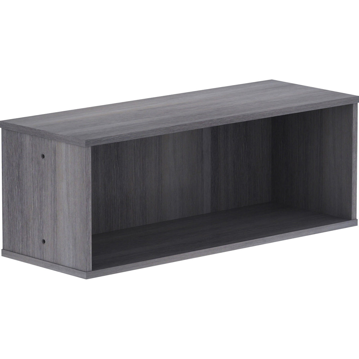 Lorell Panel System Open Storage Cabinet - 12.07" Height x 32.50" Width x 11.75" Depth - Charcoal - Laminate - 1 Each