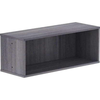 Lorell Panel System Open Storage Cabinet - 12.07" Height x 32.50" Width x 11.75" Depth - Charcoal - Laminate - 1 Each