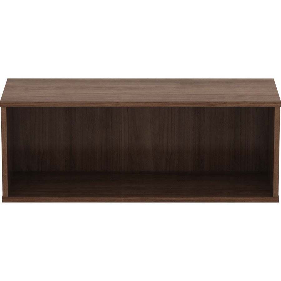 Lorell Panel System Open Storage Cabinet - 12.07" Height x 32.50" Width x 11.75" Depth - Walnut - Laminate - 1 Each