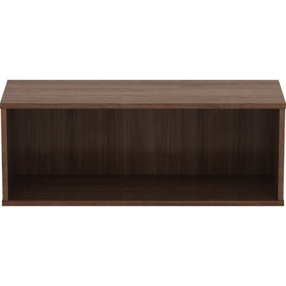 Lorell Panel System Open Storage Cabinet - 12.07" Height x 32.50" Width x 11.75" Depth - Walnut - Laminate - 1 Each