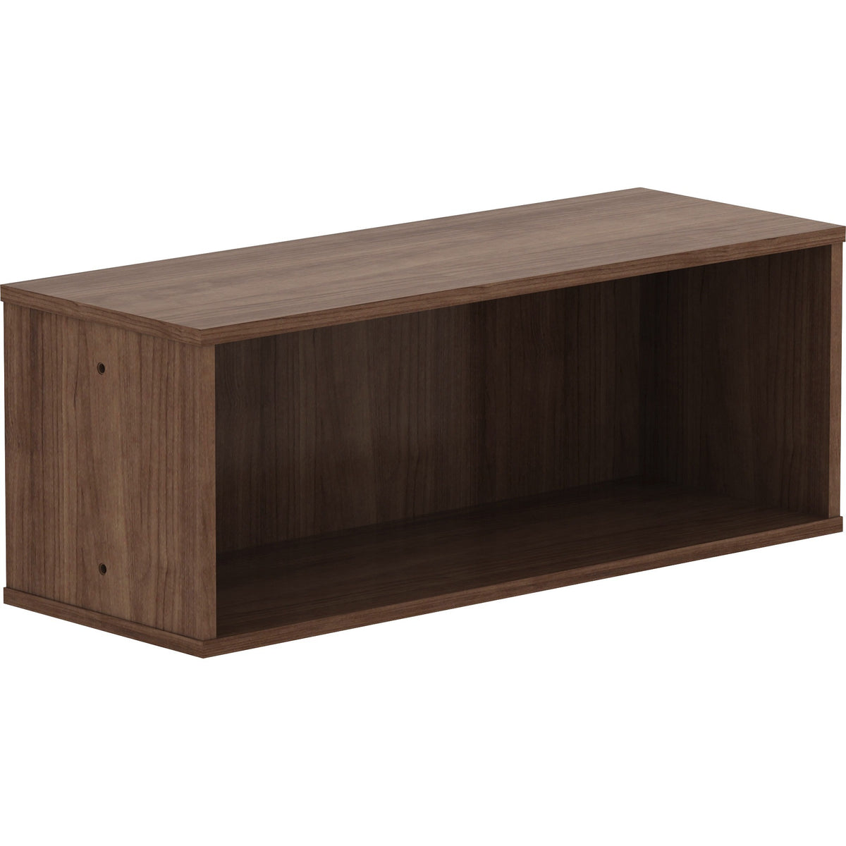 Lorell Panel System Open Storage Cabinet - 12.07" Height x 32.50" Width x 11.75" Depth - Walnut - Laminate - 1 Each