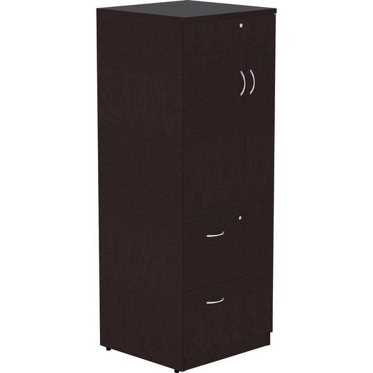 Lorell Essentials Series Tall Storage Cabinet - 65.6" Height x 23.6" Width x 23.6" Depth Cabinet - Total Drawer(s): 2 - 