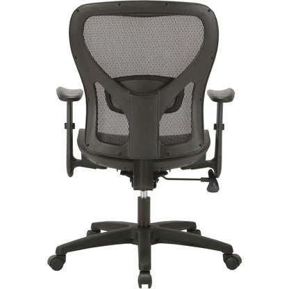 Lorell Mesh Mid-Back Task Chair - Mesh Seat Material - Mesh Back Material - Mid Back - 5-star Base - Black - 1 Each