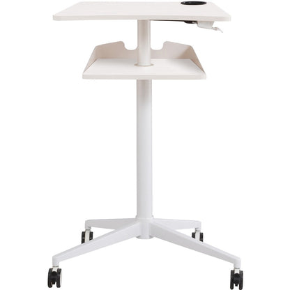 Safco Active Collection Vum Mobile Workstation - 47.8" Height x 25.2" Width x 19.8" Depth - 2 Shelve(s) - Finish: White 