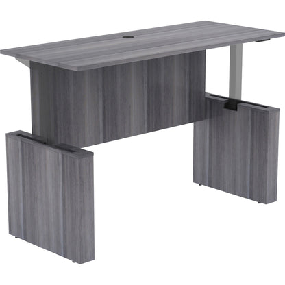 Lorell Essentials Series Sit-to-Stand Desk Shell - 0.1" Thickness Top, 49" Height x 72" Width x 29" Depth - Finish: Weat