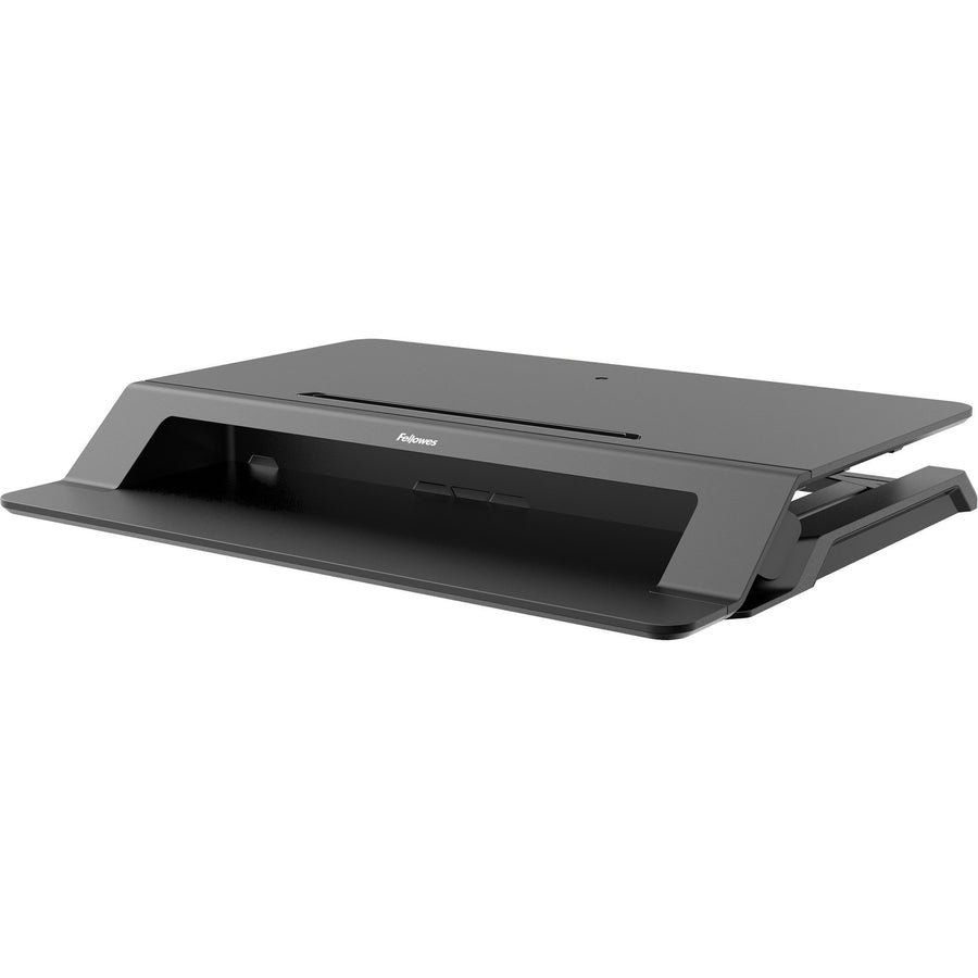 Fellowes Lotus LT Sit-Stand Workstation - 4.38" Height x 31.50" Width x 24" Depth - Desktop - Black - 1 Each