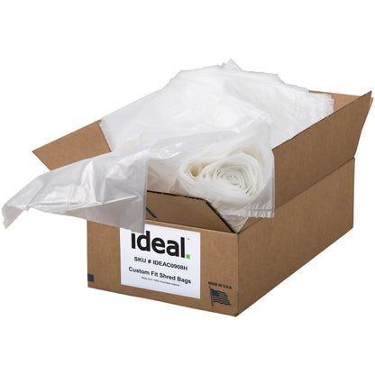 ideal. Shredder Bag - 12 gal - 30" Height x 24" Width - Plastic - Clear - 80 / Carton