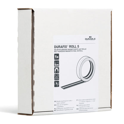 DURABLE DURAFIX Roll - Black - For Document, Note, Whiteboard, Window, Door, Glass, Cabinet - 1 Box
