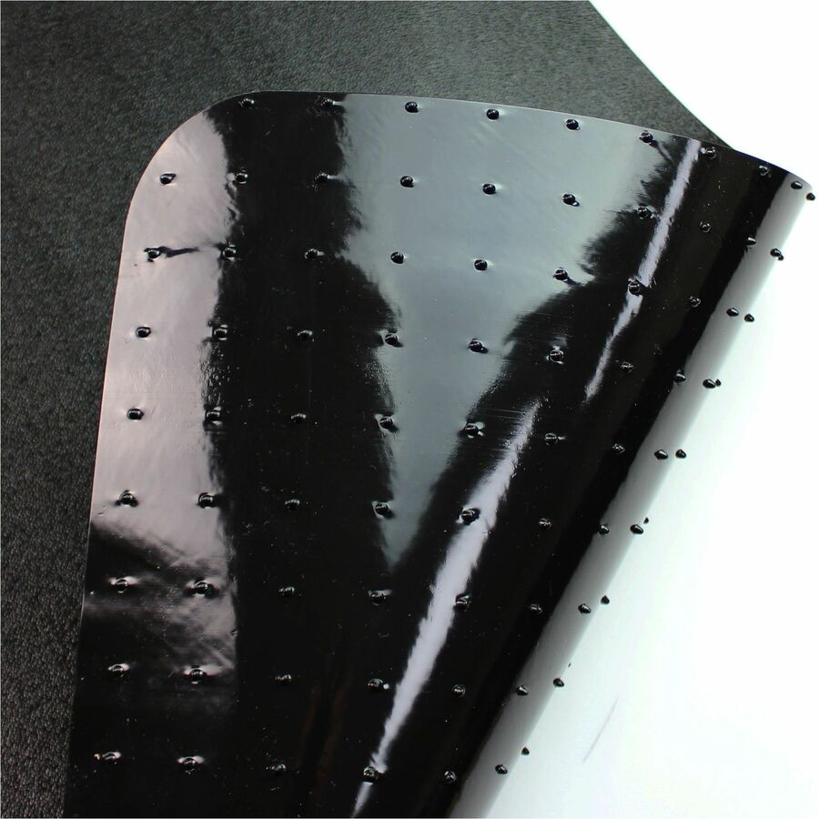 Floortex Advantagemat Black® Vinyl Lipped Chair Mat for Carpets - 36" x 48" - 48" Length x 36" Width x 0.090" Depth x 0.