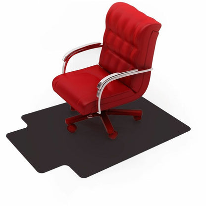Floortex Advantagemat Black® Vinyl Lipped Chair Mat for Carpets - 36" x 48" - 48" Length x 36" Width x 0.090" Depth x 0.
