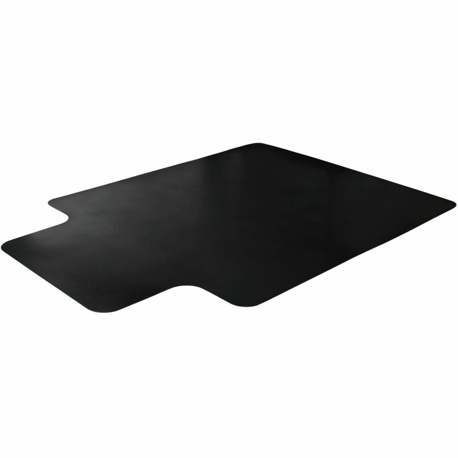 Floortex Advantagemat Black® Vinyl Lipped Chair Mat for Carpets - 36" x 48" - 48" Length x 36" Width x 0.090" Depth x 0.