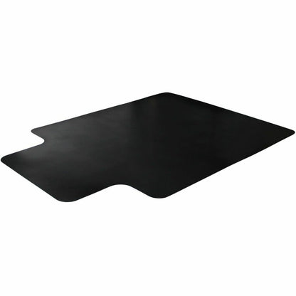 Floortex Advantagemat Black® Vinyl Lipped Chair Mat for Carpets - 36" x 48" - 48" Length x 36" Width x 0.090" Depth x 0.