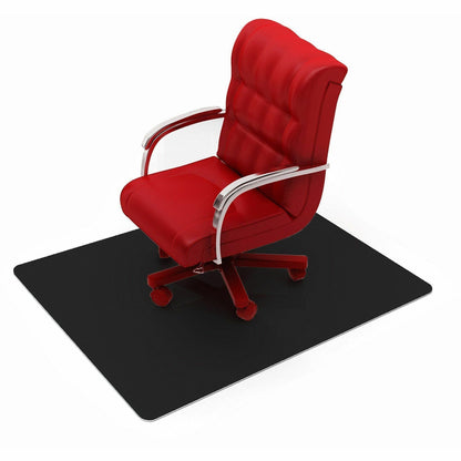 Floortex Cleartex Advantagemat Black Hard Floor PVC Rectangular Chair Mat - Hard Floor - 60" Length x 48" Width x 0.080"