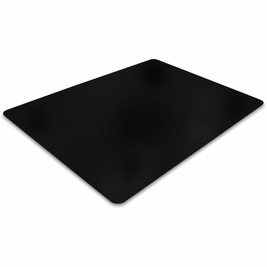 Floortex Cleartex Advantagemat Black Hard Floor PVC Rectangular Chair Mat - Hard Floor - 60" Length x 48" Width x 0.080"