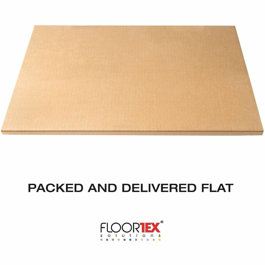 Floortex Cleartex Advantagemat Black Hard Floor PVC Rectangular Chair Mat - Hard Floor - 60" Length x 48" Width x 0.080"