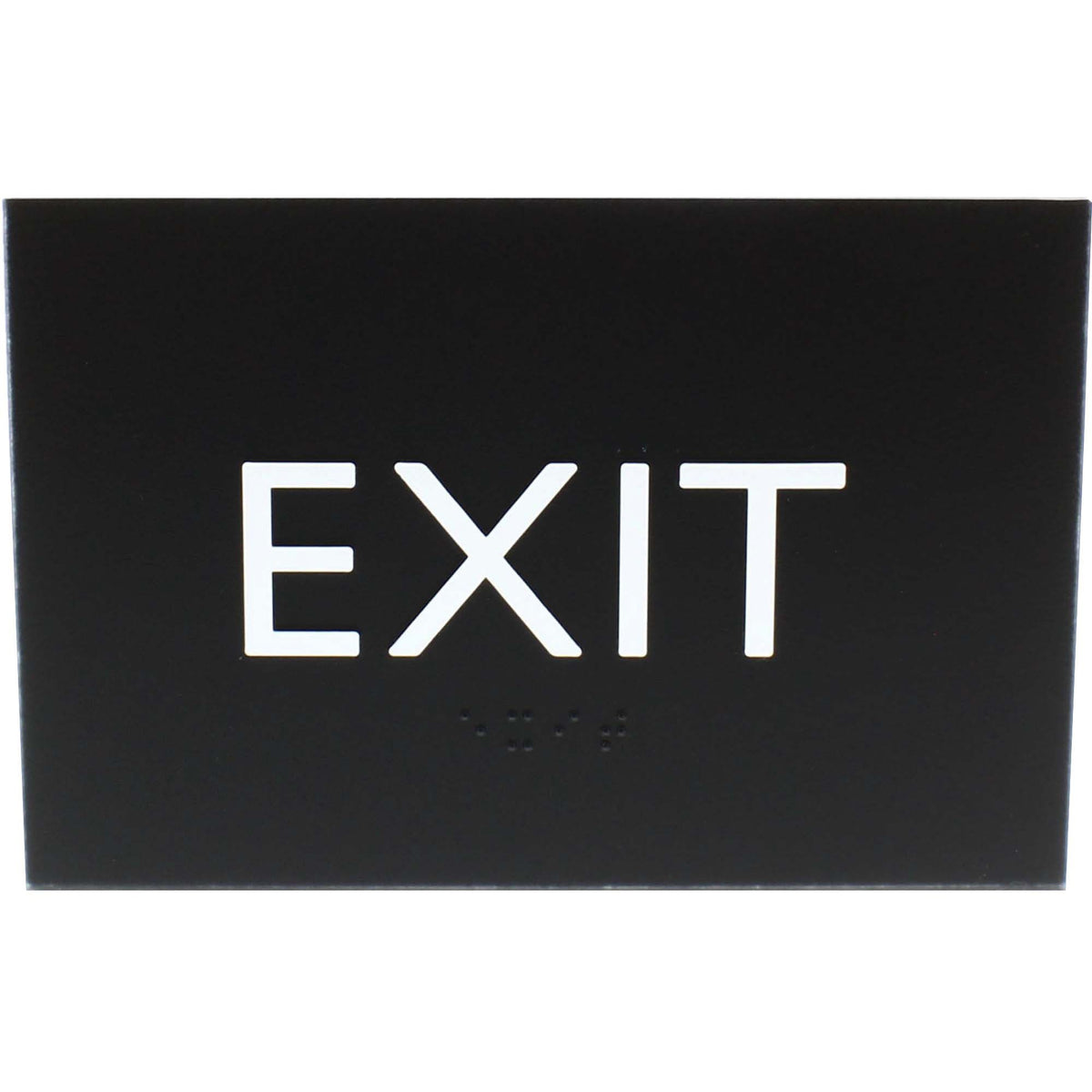 Lorell Exit Sign - 4.5" Width x 6.8" Height - Rectangular Shape - Surface-mountable - Easy Readability, Braille - Indoor