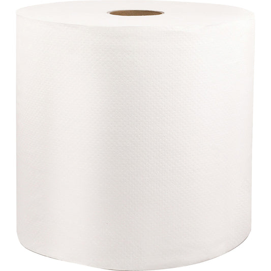 Livi VPG Select 46528 Hard Wound Roll Towel - 1 Ply - 8" Width x 1000 ft Length - 1 45/64" Core - Embossed - White - Fib