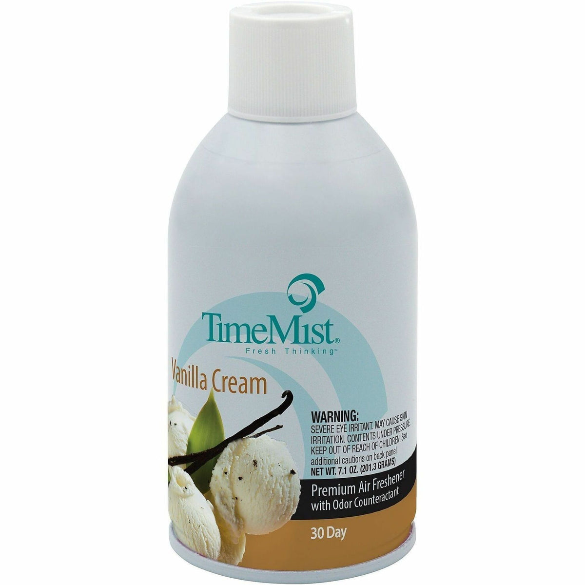 TimeMist Metered 30-Day Vanilla Cream Scent Refill - Spray - 6000 ft³ - 5.3 fl oz (0.2 quart) - Vanilla Cream - 30 Day -