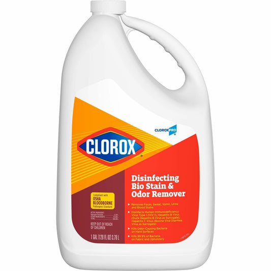 CloroxPro™ Disinfecting Bio Stain & Odor Remover Refill - For Multi Surface - Liquid - 128 fl oz (4 quart) - 1 Each