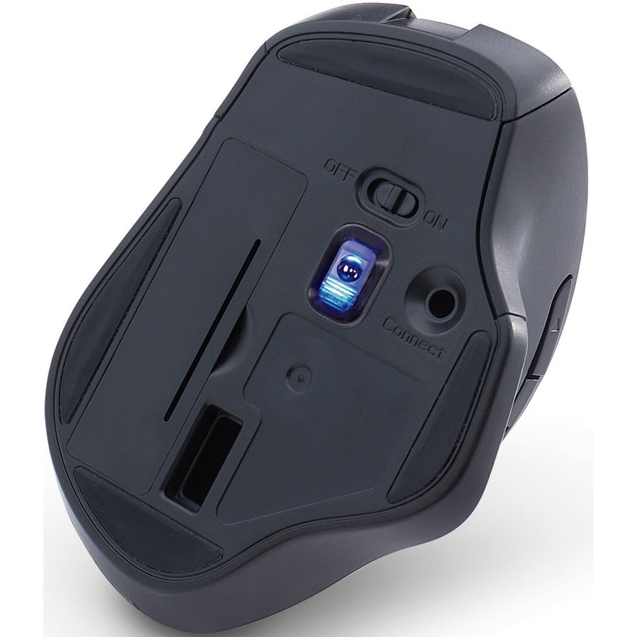 Verbatim Ergo Wireless Blue LED Mouse - Blue LED/Optical - Wireless - Radio Frequency - 2.40 GHz - Graphite - USB - 1600