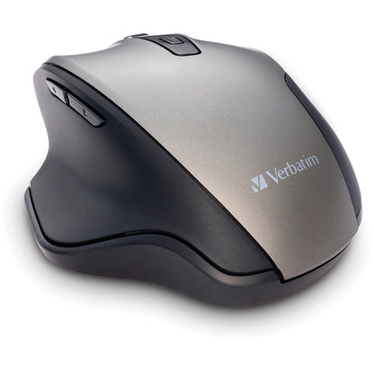 Verbatim Ergo Wireless Blue LED Mouse - Blue LED/Optical - Wireless - Radio Frequency - 2.40 GHz - Graphite - USB - 1600