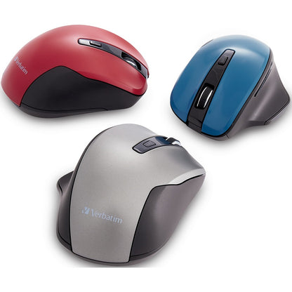 Verbatim Ergo Wireless Blue LED Mouse - Blue LED/Optical - Wireless - Radio Frequency - 2.40 GHz - Dark Teal - USB - 160