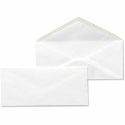 Universal Envelope - Business - #10 - 9 1/2" Width x 4 1/10" Length - 24 lb - Gummed - White - Paper Stock - 500 / Box
