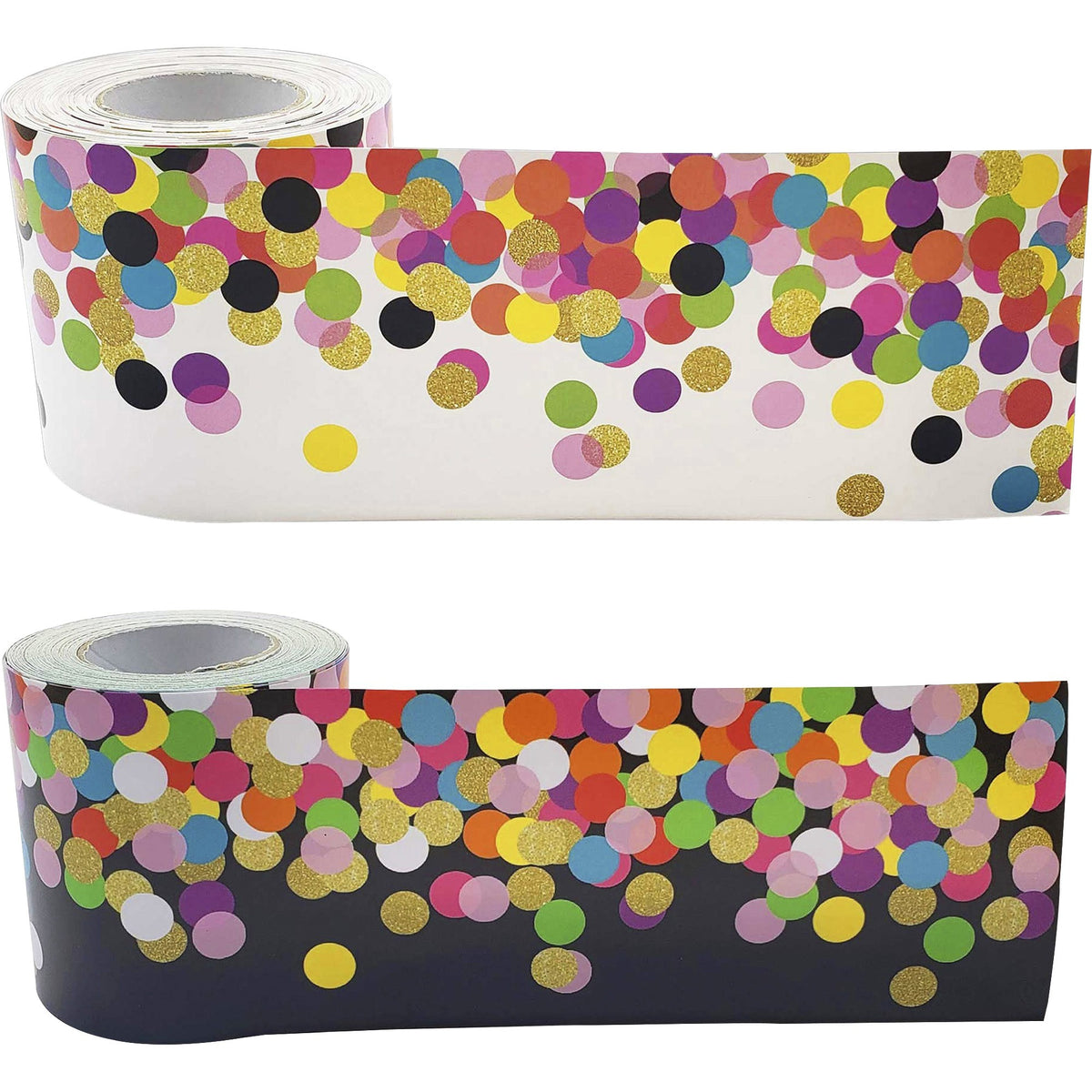 Teacher Created Resources Colorful Confetti Border Trim - Colorful Confetti - Sturdy, Durable - 3" Width x 600" Length -