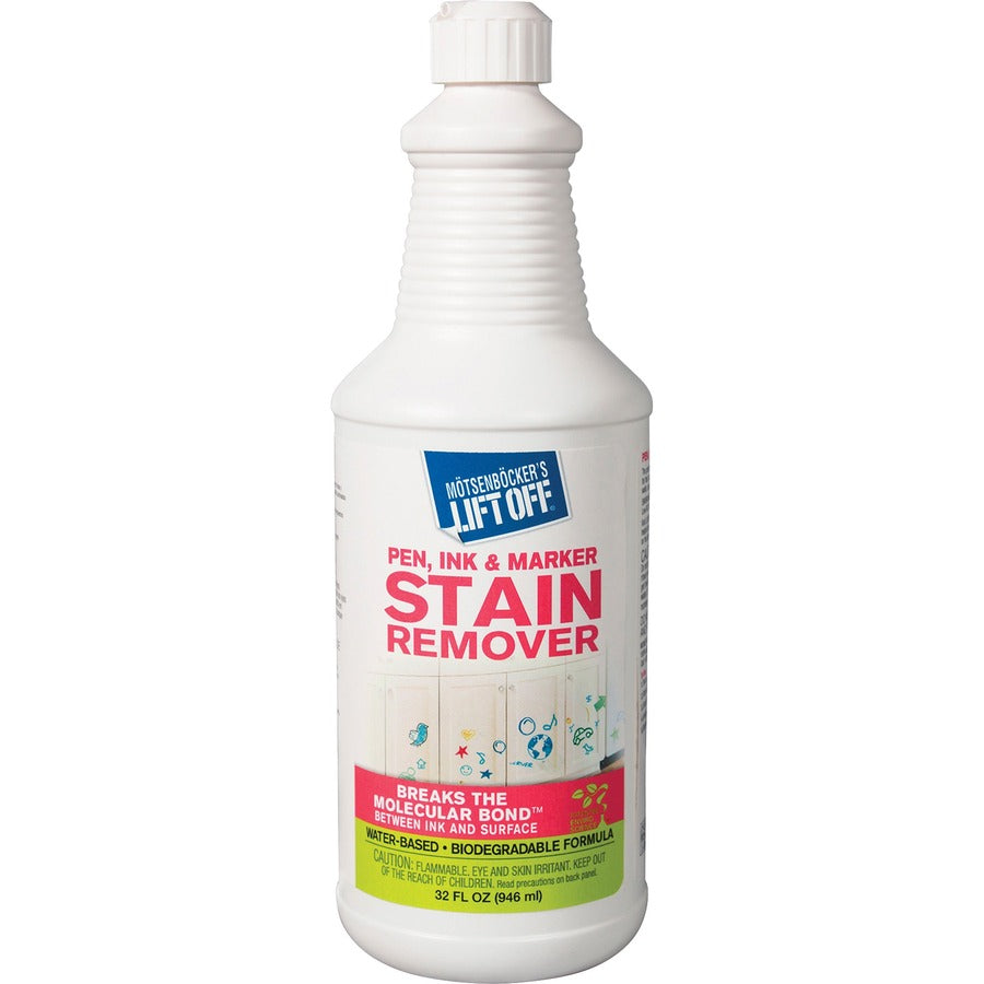 Mötsenböcker's Lift Off Pen/Ink/Marker Stain Remover - For Wall, Countertop, Desk, Wood, Plastic, Tile, Vinyl, Laminate,