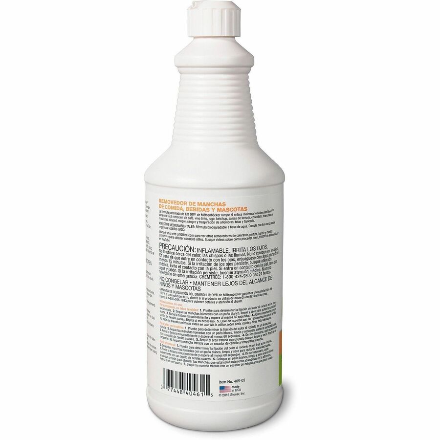 Mötsenböcker's Lift Off Food/Drink/Pet Stain Remover - For Multi Surface, Multipurpose - Liquid - 32 fl oz (1 quart) - 6