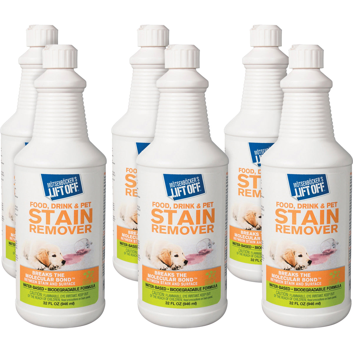 Mötsenböcker's Lift Off Food/Drink/Pet Stain Remover - For Multi Surface, Multipurpose - Liquid - 32 fl oz (1 quart) - 6