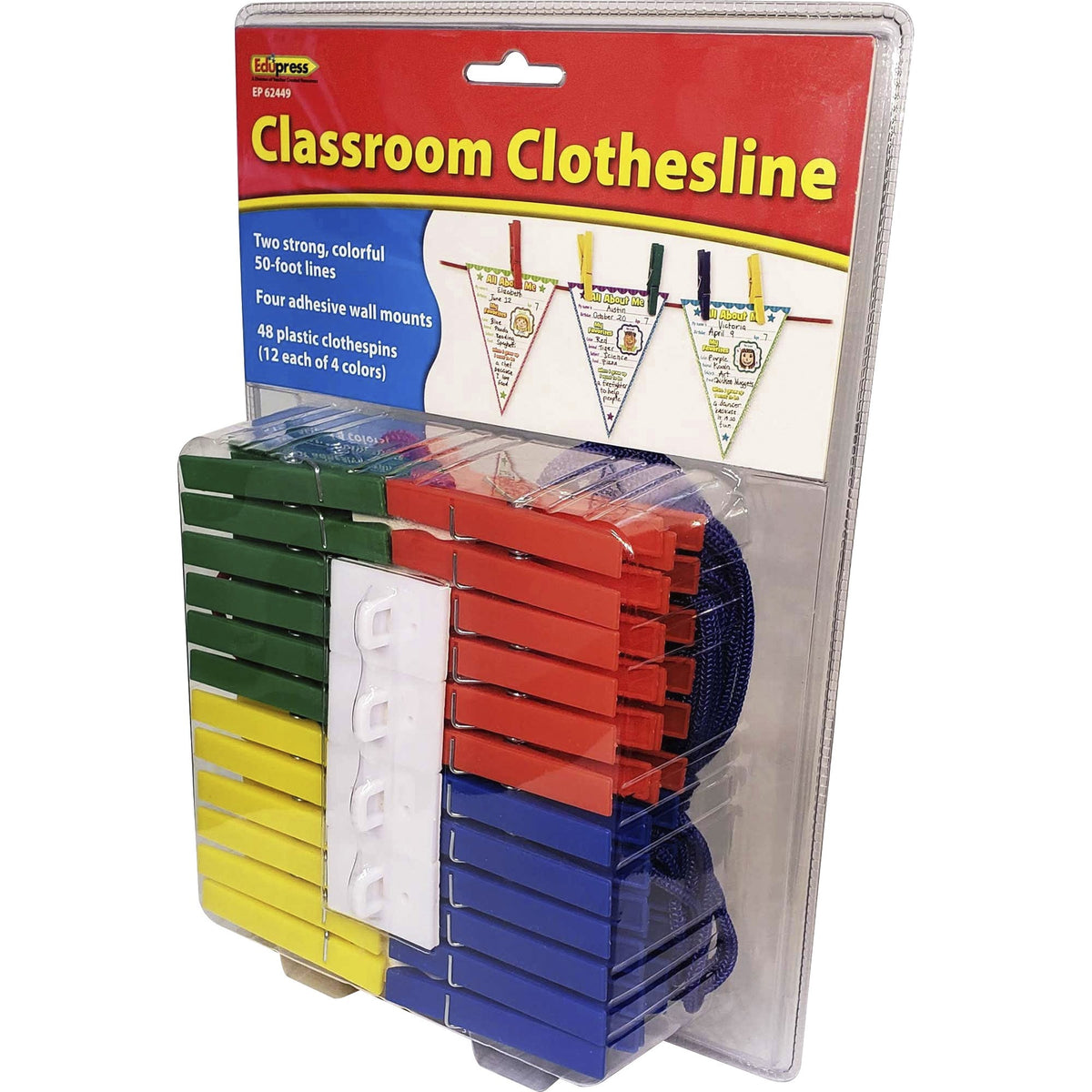 Teacher Created Resources Classroom Clothesline - Classroom, Display, Decoration - 2.30" Height x 7.70" Width x 10.80" L
