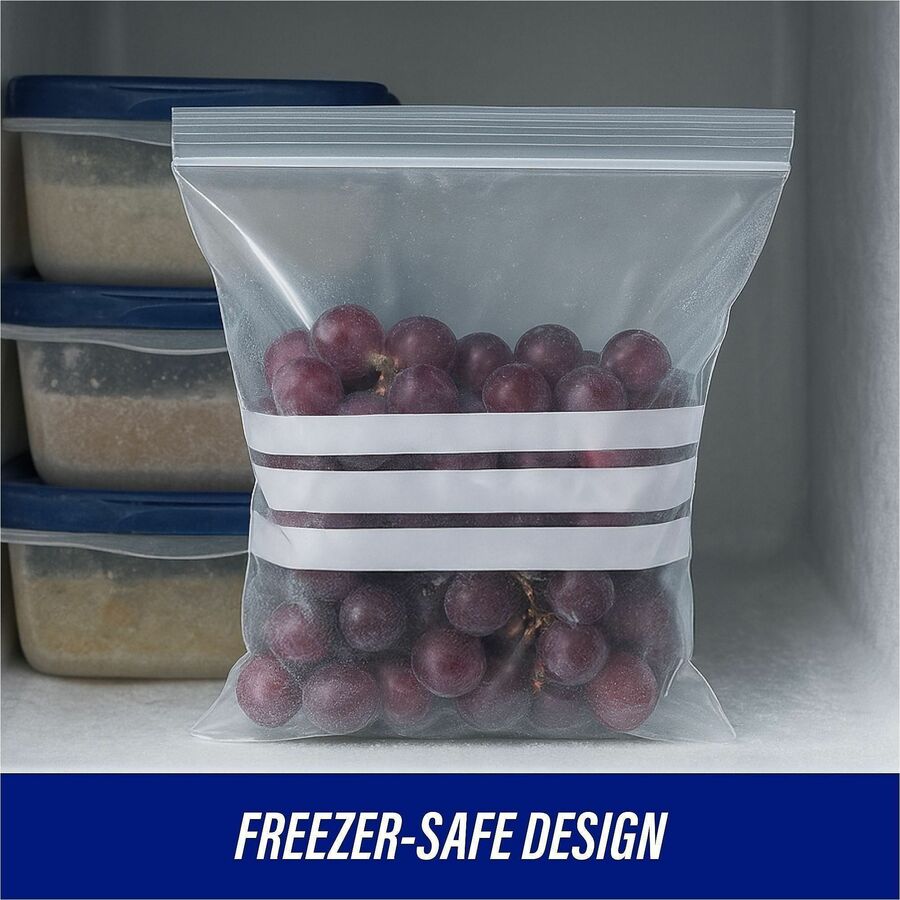 Genuine Joe Food Storage Bags - 1 quart Capacity - 8" Length x 7" Width x 1.75 mil (44 Micron) Thickness - Clear - 9 / C