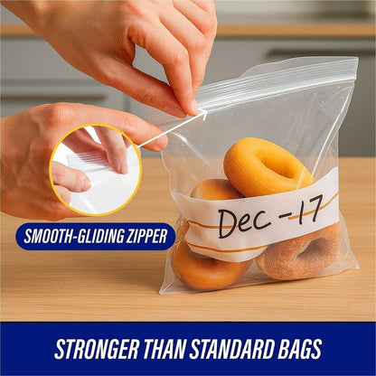 Genuine Joe Food Storage Bags - 1 quart Capacity - 8" Length x 7" Width x 1.75 mil (44 Micron) Thickness - Clear - 9 / C