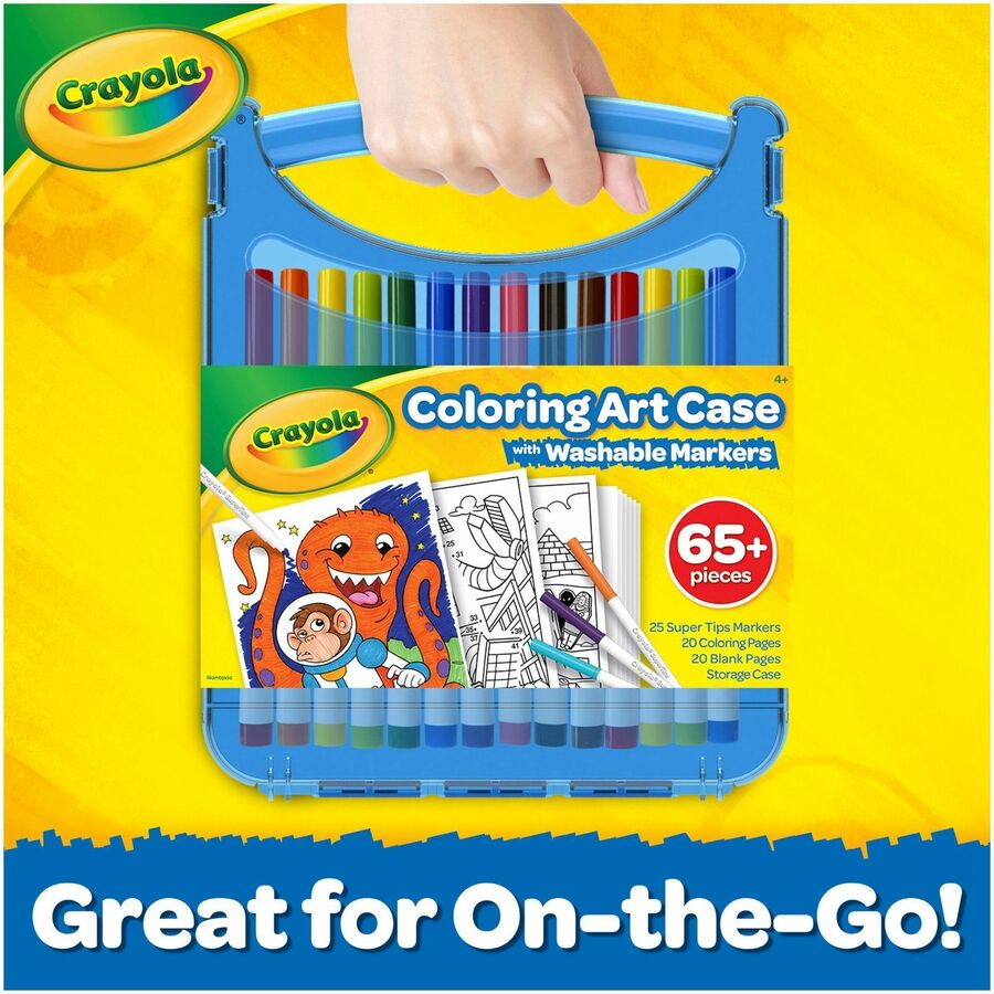 Crayola Super Tips Art Kit - Classroom, Home, Art - Recommended For 4 Year - 65 Piece(s) - 1.25" Height x 9.25" Width x 