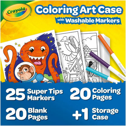 Crayola Super Tips Art Kit - Classroom, Home, Art - Recommended For 4 Year - 65 Piece(s) - 1.25" Height x 9.25" Width x 