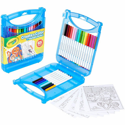 Crayola Super Tips Art Kit - Classroom, Home, Art - Recommended For 4 Year - 65 Piece(s) - 1.25" Height x 9.25" Width x 