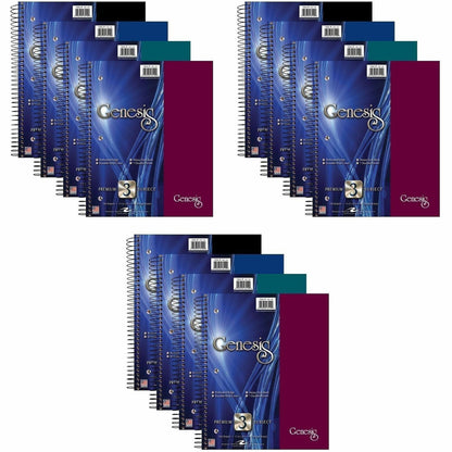 Roaring Spring Genesis 3-Subject Notebook - 150 Sheets - 300 Pages - Printed - Spiral Bound - Both Side Ruling Surface -