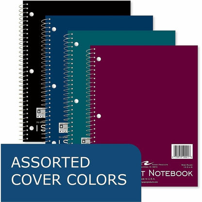 Roaring Spring Wide Ruled One Subject Spiral Notebook - 70 Sheets - 140 Pages - Printed - Spiral Bound - Both Side Rulin