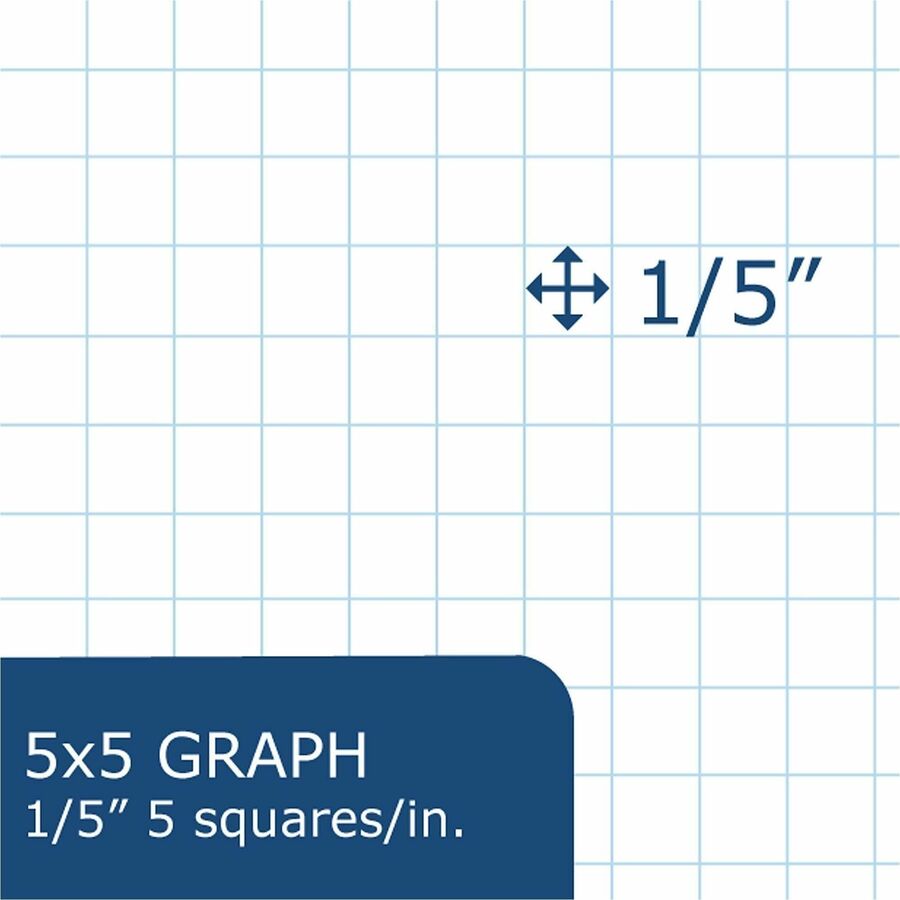 Roaring Spring Graph Filler Paper - 80 Sheets - 160 Pages - Printed - Both Side Ruling Surface - 3 Hole(s) - 15 lb Basis