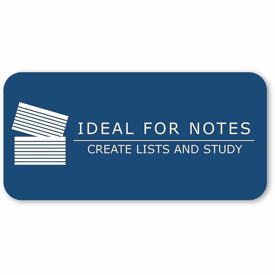 Roaring Spring EnviroNotes Index Cards - 100 Sheets - 200 Pages - Printed - Front Ruling Surface - 43 lb Basis Weight - 