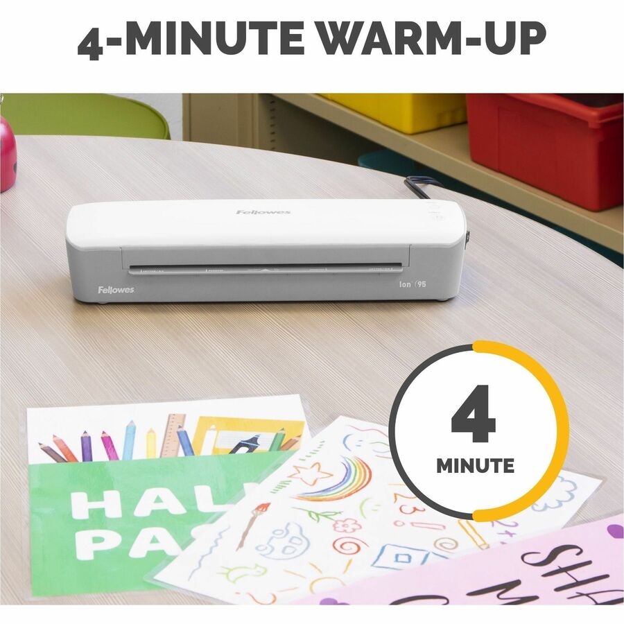 Fellowes Ion 95 Laminator - Pouch - 9.50" - Release Lever - 2.4" Height x 14.1" Width x 4.4" Depth