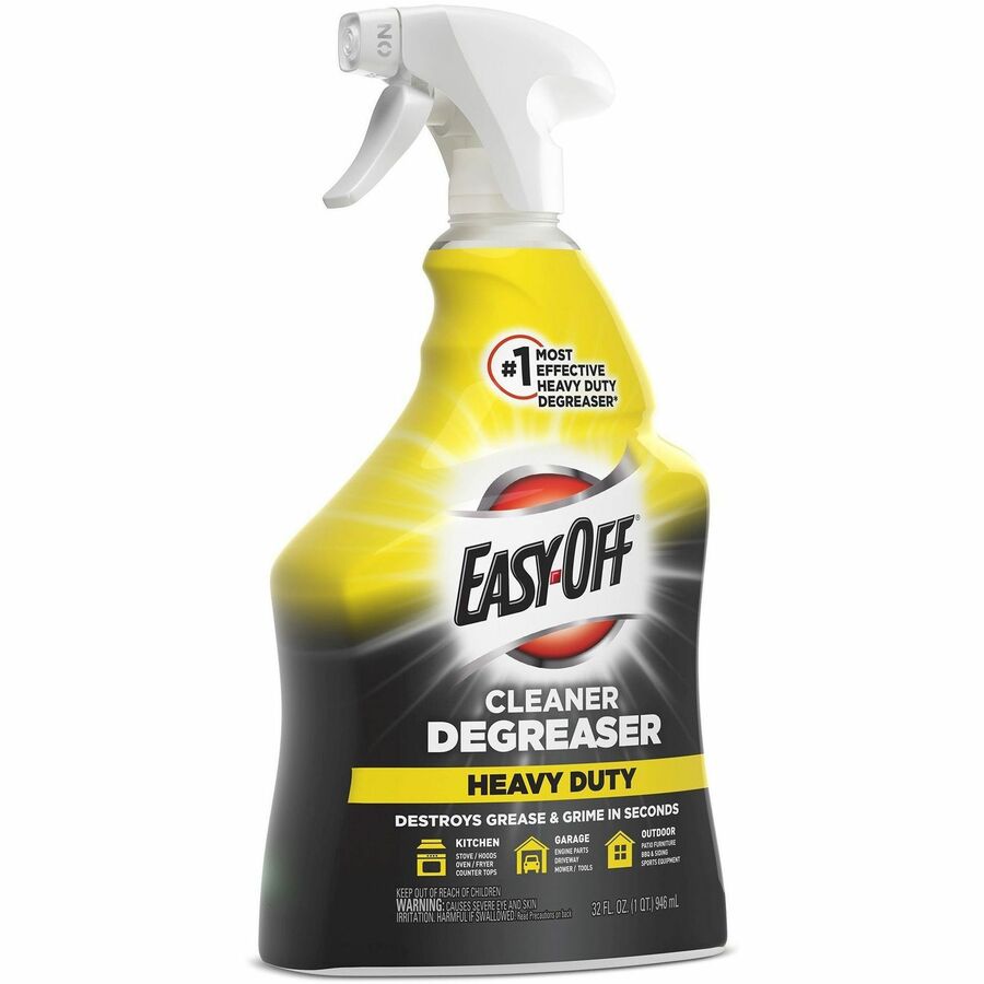 Easy-Off Cleaner Degreaser - Ready-To-Use - 32 fl oz (1 quart) - Heavy Duty - Clear - 6 / Carton