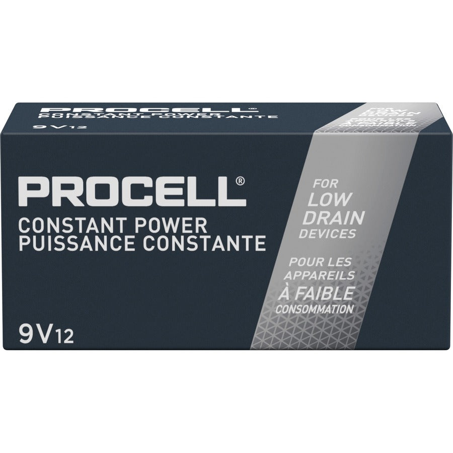 Procell by Duracell 9-Volt Alkaline Batteries, 12-Packs - For Industrial - 9V - 692 mAh - 9 V DC - 12/Box - 6 / Carton