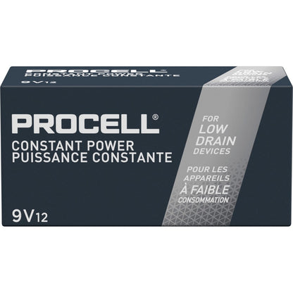 Procell by Duracell 9-Volt Alkaline Batteries, 12-Packs - For Industrial - 9V - 692 mAh - 9 V DC - 12/Box - 6 / Carton